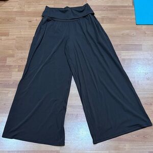 NWOT Aerie OFFLINE Real Me Foldover Super Wide Leg Pant - dark brown